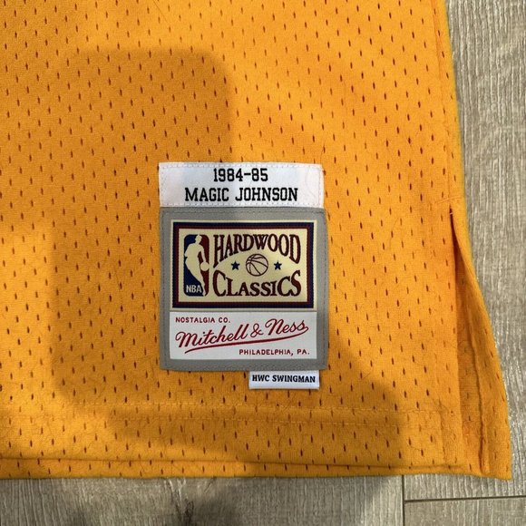 Magic Johnson Los Angeles Lakers Mitchell & Ness Authentic 1984-85 Jersey 2XL T - Picture 5 of 9